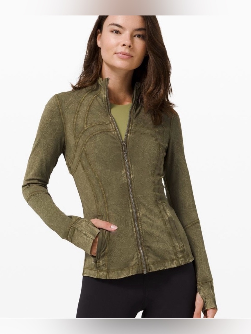 lululemon discontinued olive green define jacket